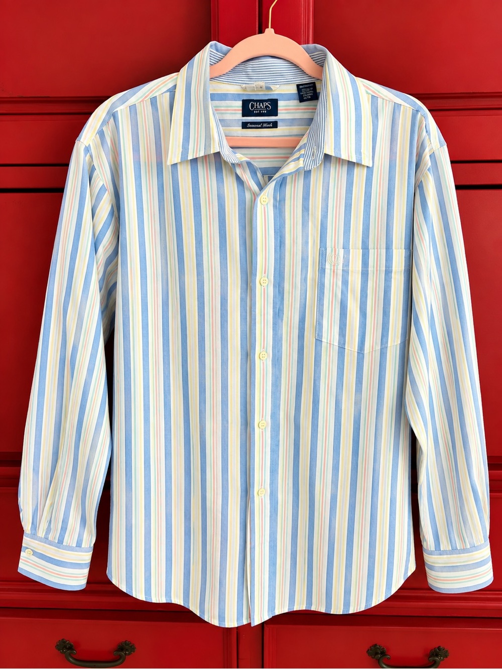 Chaps Seacoast Wash 100% Cotton Button Down.